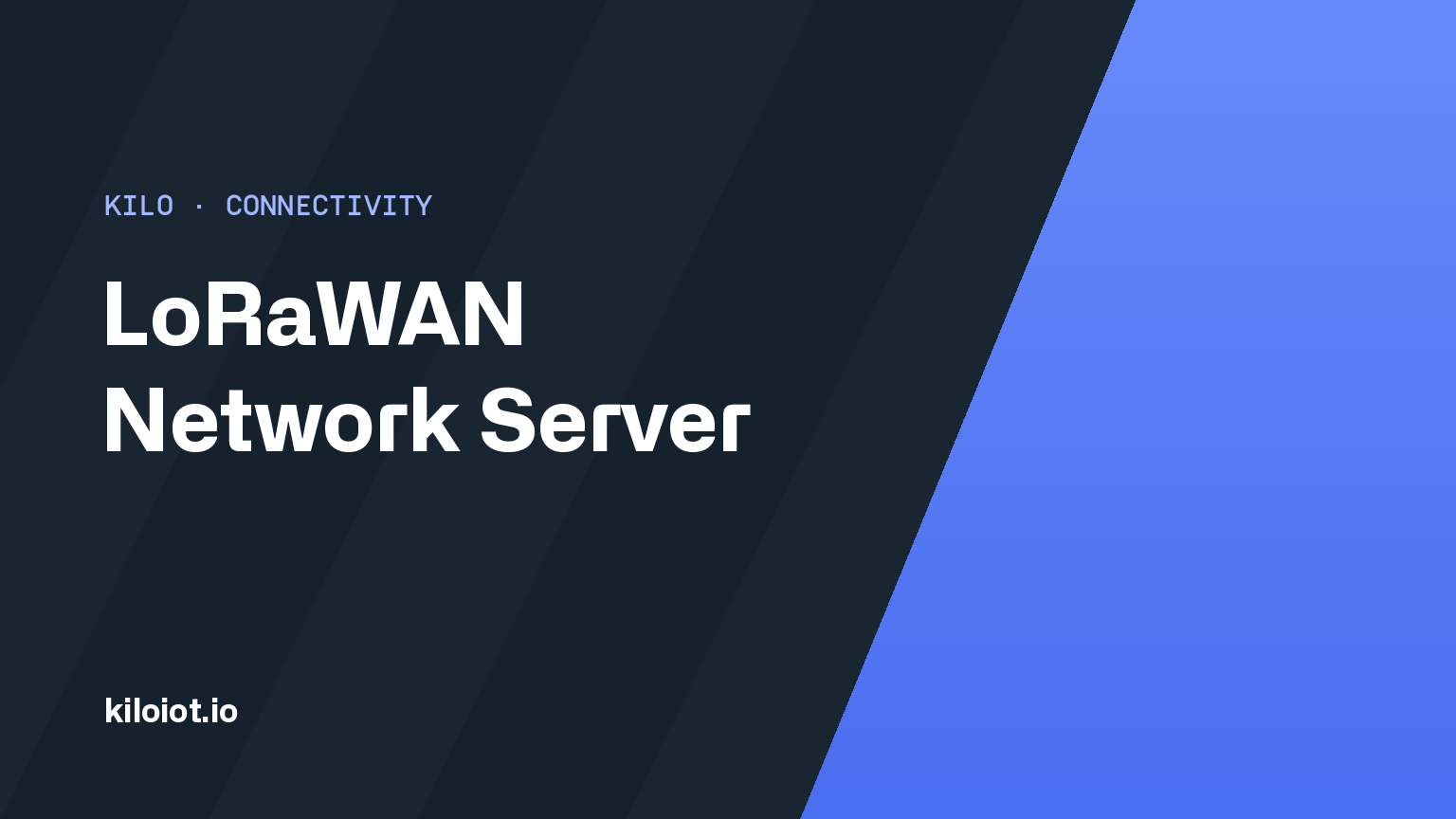 LoRaWAN Network Server cover in Kilo brand colors