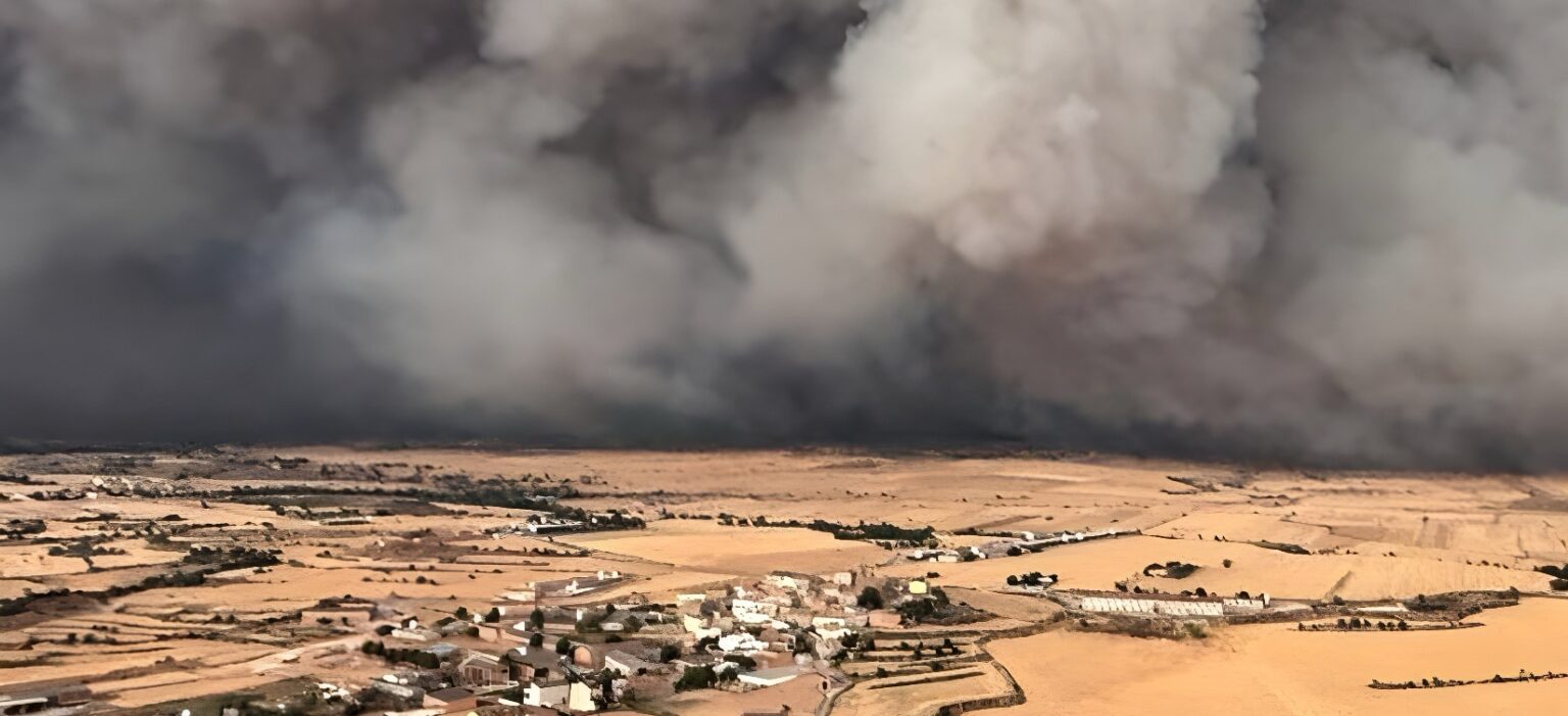 Carte de surveillance du risque d'incendie avec capteurs environnementaux IoT