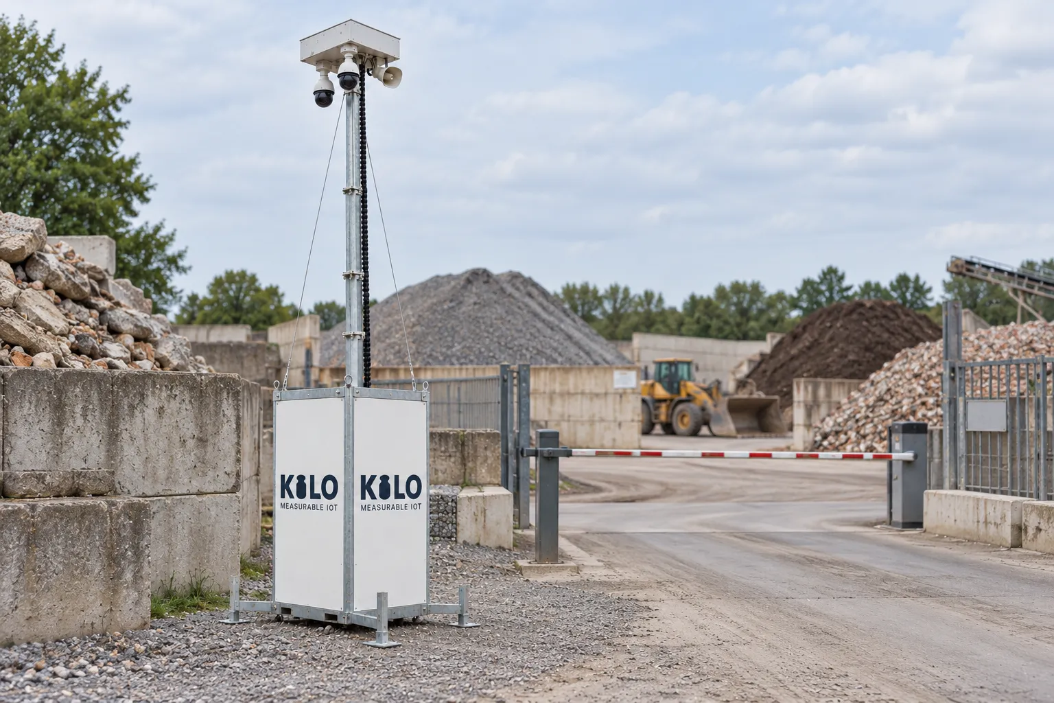 Kilo tower at an aggregate and recycling yard