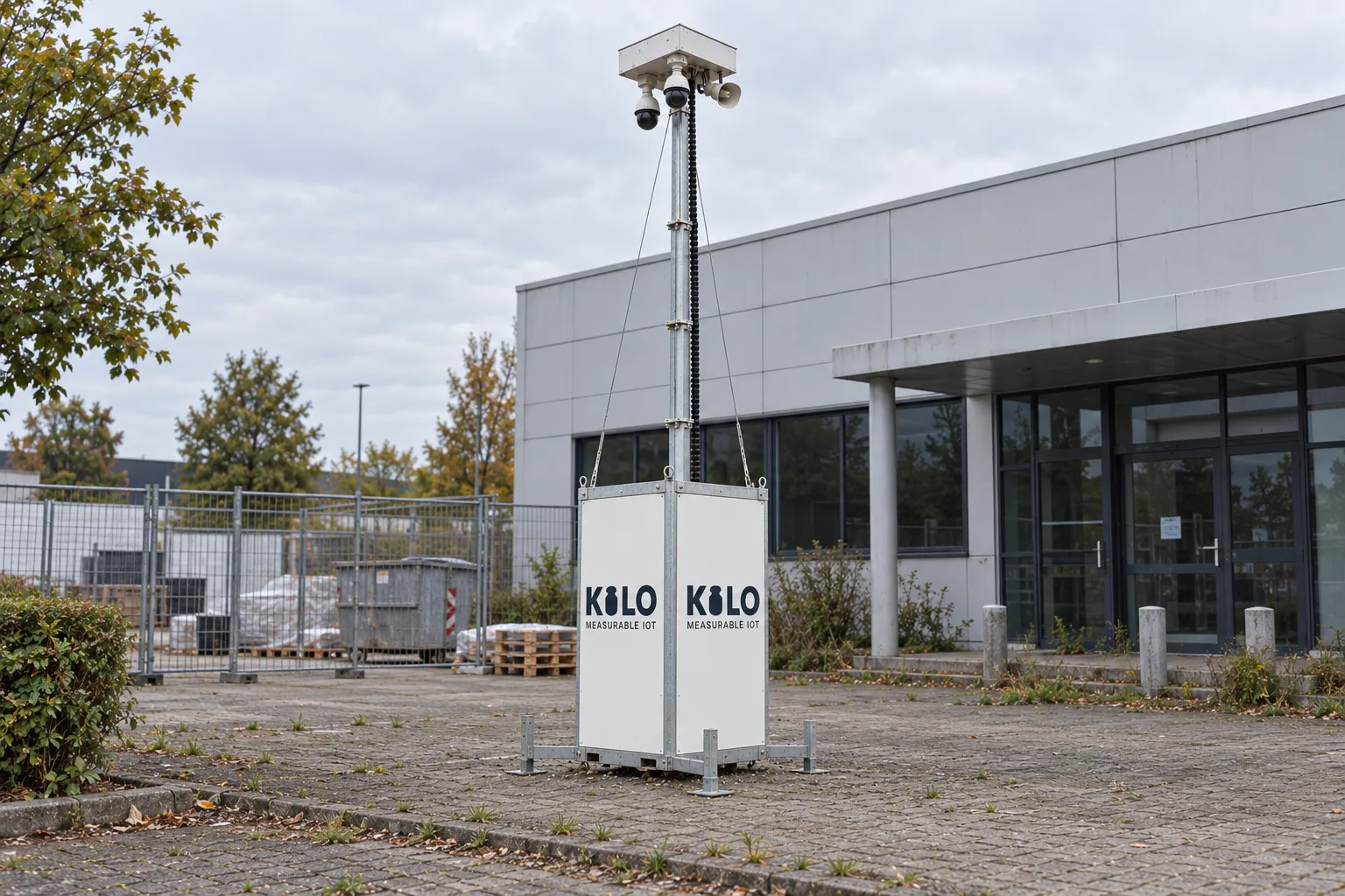 Kilo tower beside a temporarily vacant commercial building